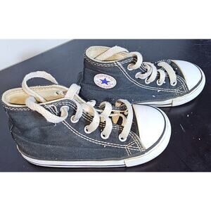 Converse All Star Chuck Taylor Black High Top Sneakers Infants 7J231 Size 8